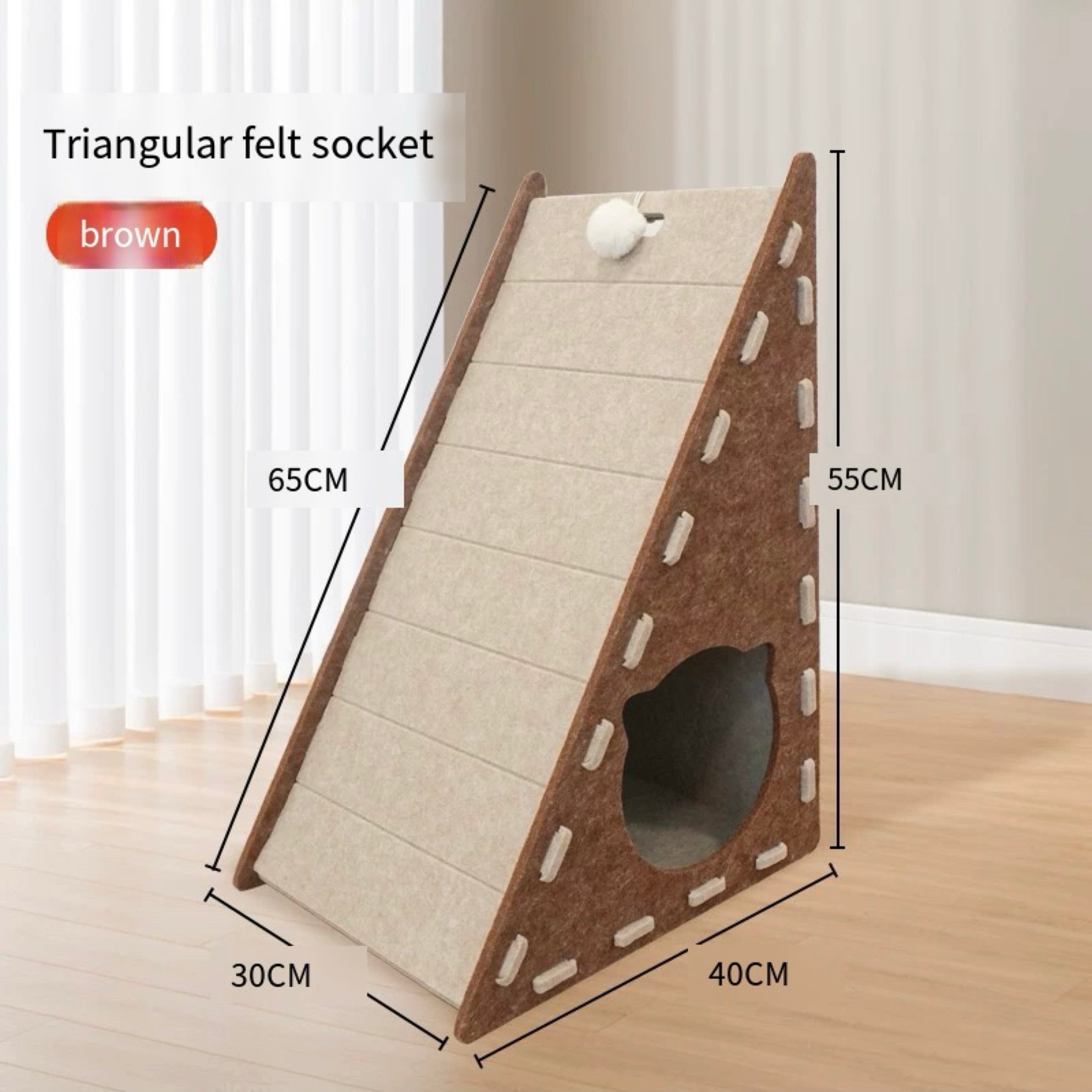 A-Frame Cat Scratcher House with Ramp – Multiple Styles