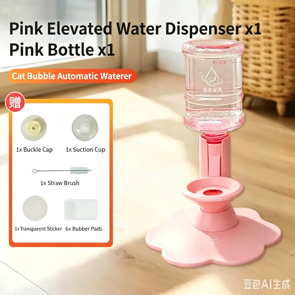 Gravity Pet Water Dispenser Stand – With or Without Bottle