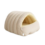 Corduroy Cat Cave Bed with Removable Cover – 3 Sizes