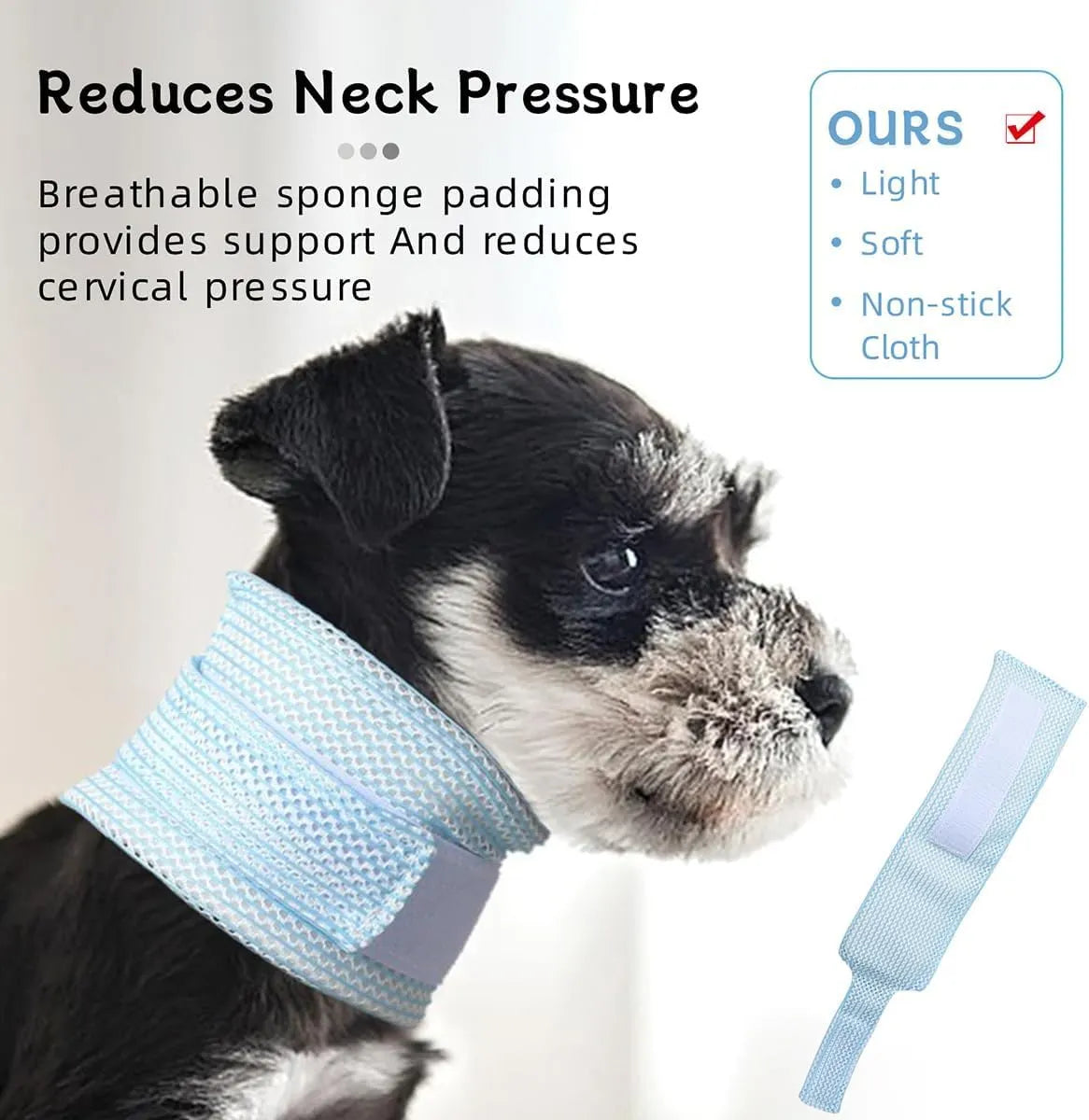 Breathable Adjustable Elizabethan Recovery Collar for Cats