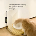 Splash-Guard Pet Feeding Station with Raised Bowl – 3 Colors