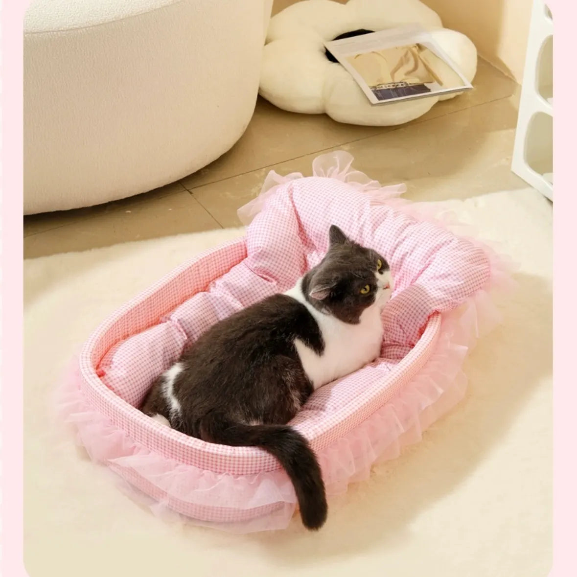 Macaron-Color Indoor Cat Bed