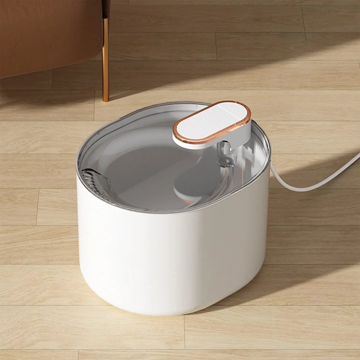 Round Pet Water Fountain with Filter Option – Black or White
