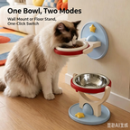 2-in-1 Wall-Mounted Elevated Cat Bowl