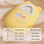 Semi-Enclosed Plush Cat Nest Bed – 2 Colors, 3 Sizes