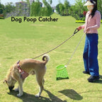Long-Handle Dog Waste Catcher with Drawstring Bags