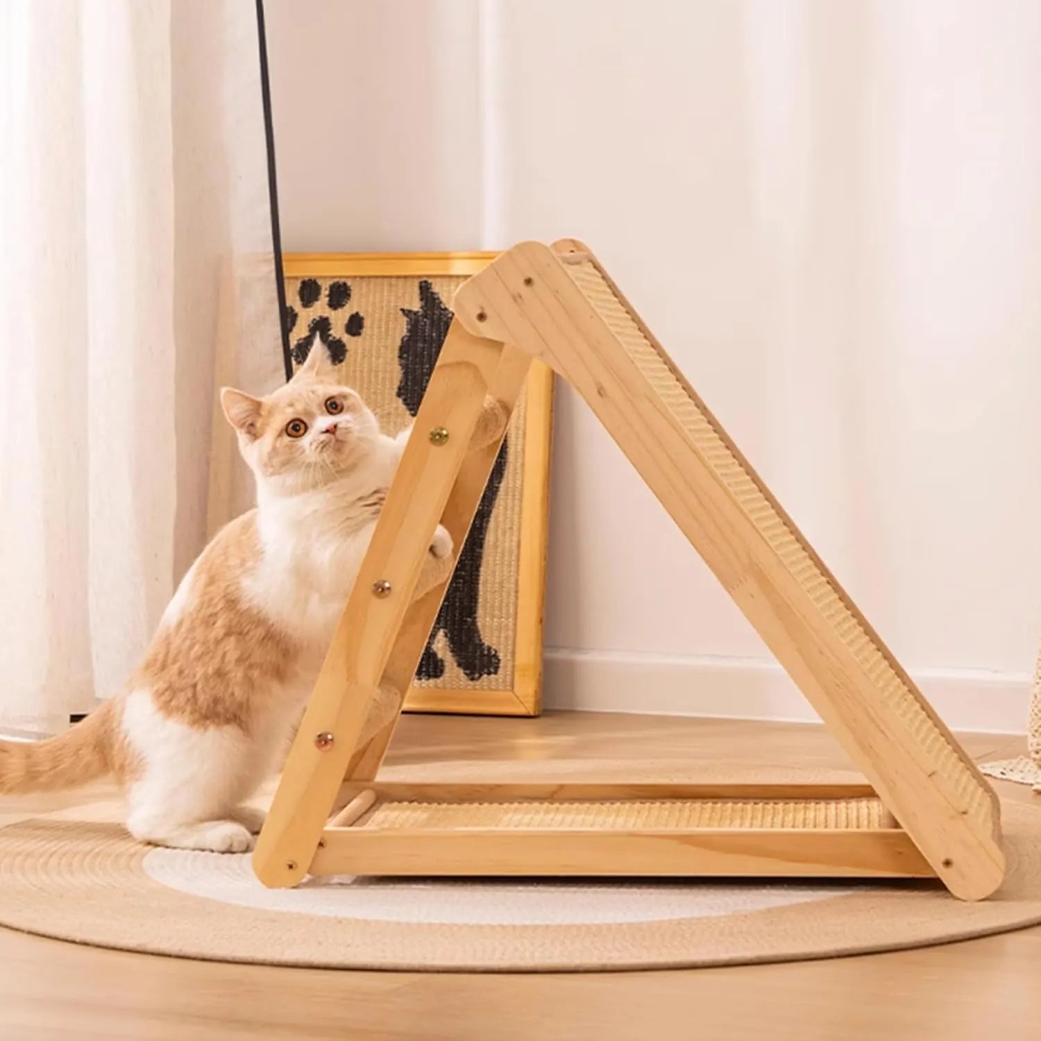 Pre-Assembled Sisal Scratching Post for Indoor Cats
