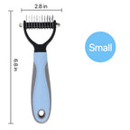 Double-Row Pet Dematting Rake – 2 Colors, 2 Sizes
