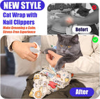 Cat Grooming Wrap for Nail Trimming – M & L, 10 Styles