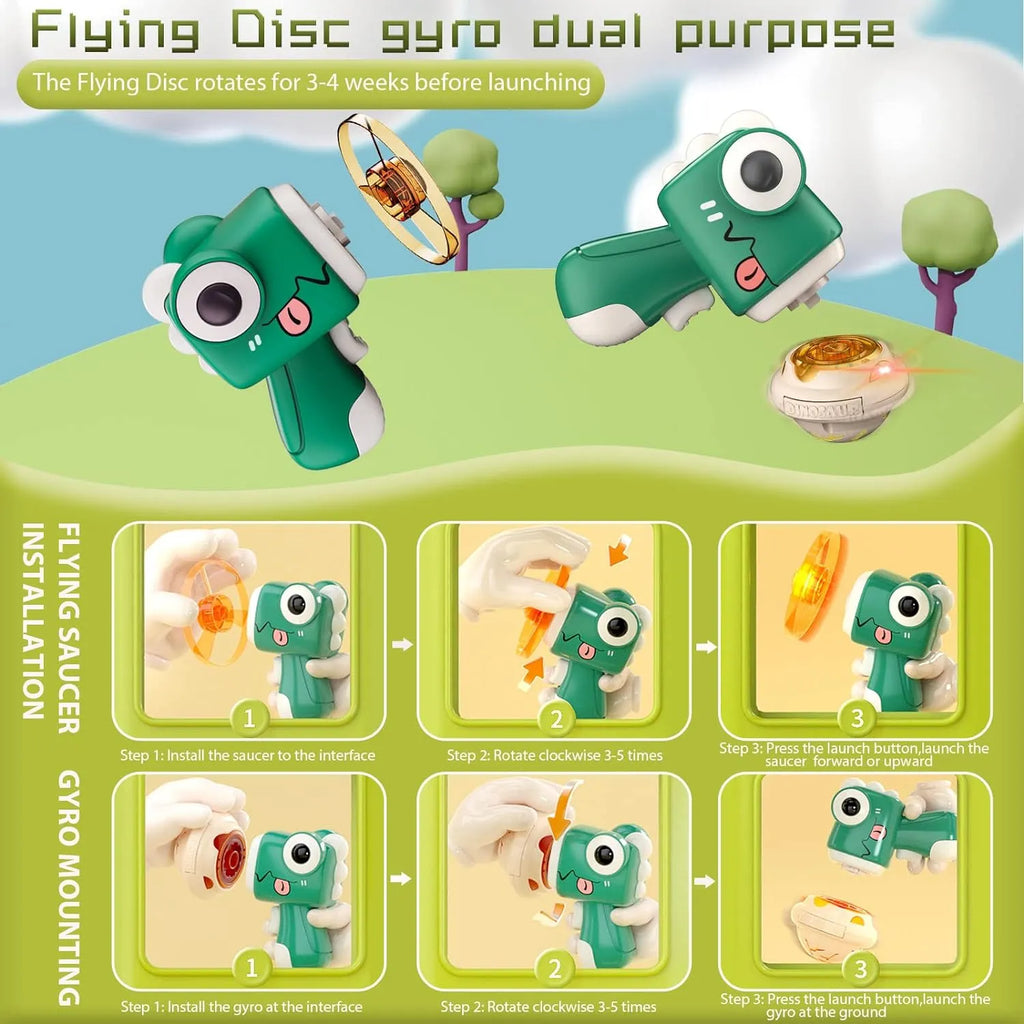 Handheld Flying Disc Launcher Cat Toy – 3 Colors
