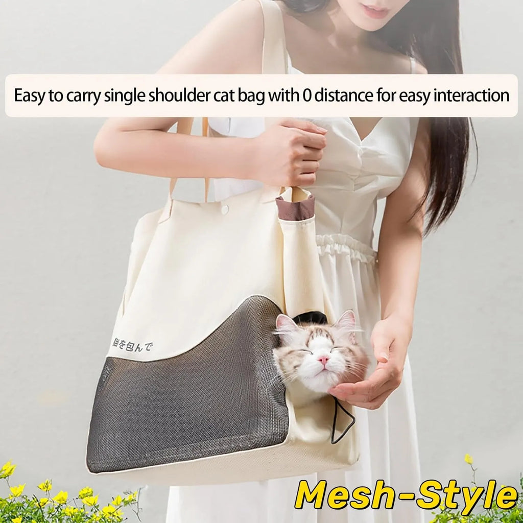 Soft-Sided Pet Carrier Tote with Head Opening