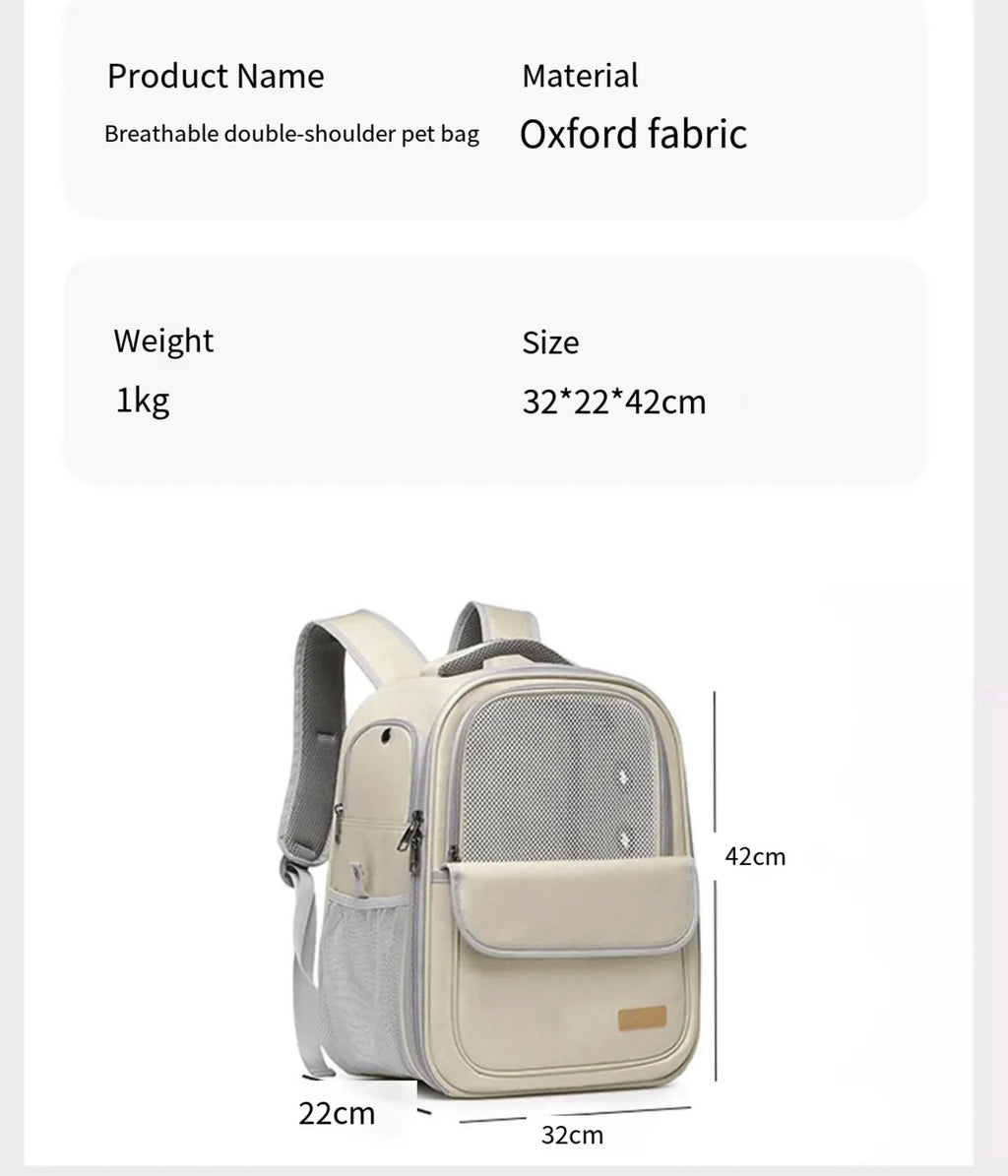Structured Mesh-Front Pet Carrier Backpack – 3 Styles