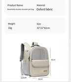 Structured Mesh-Front Pet Carrier Backpack – 3 Styles