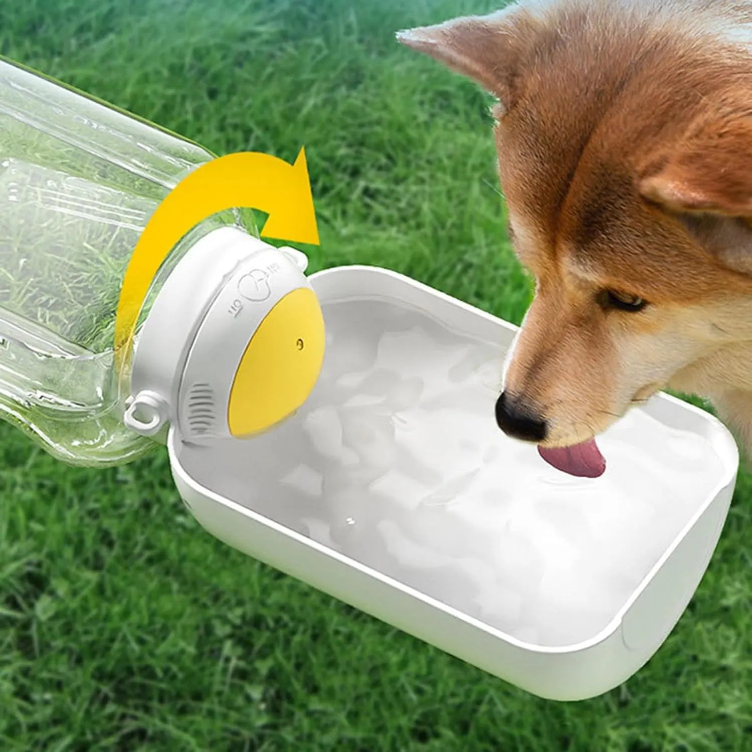 Large-Capacity Dog Travel Water Bottle with Drinking Bowl