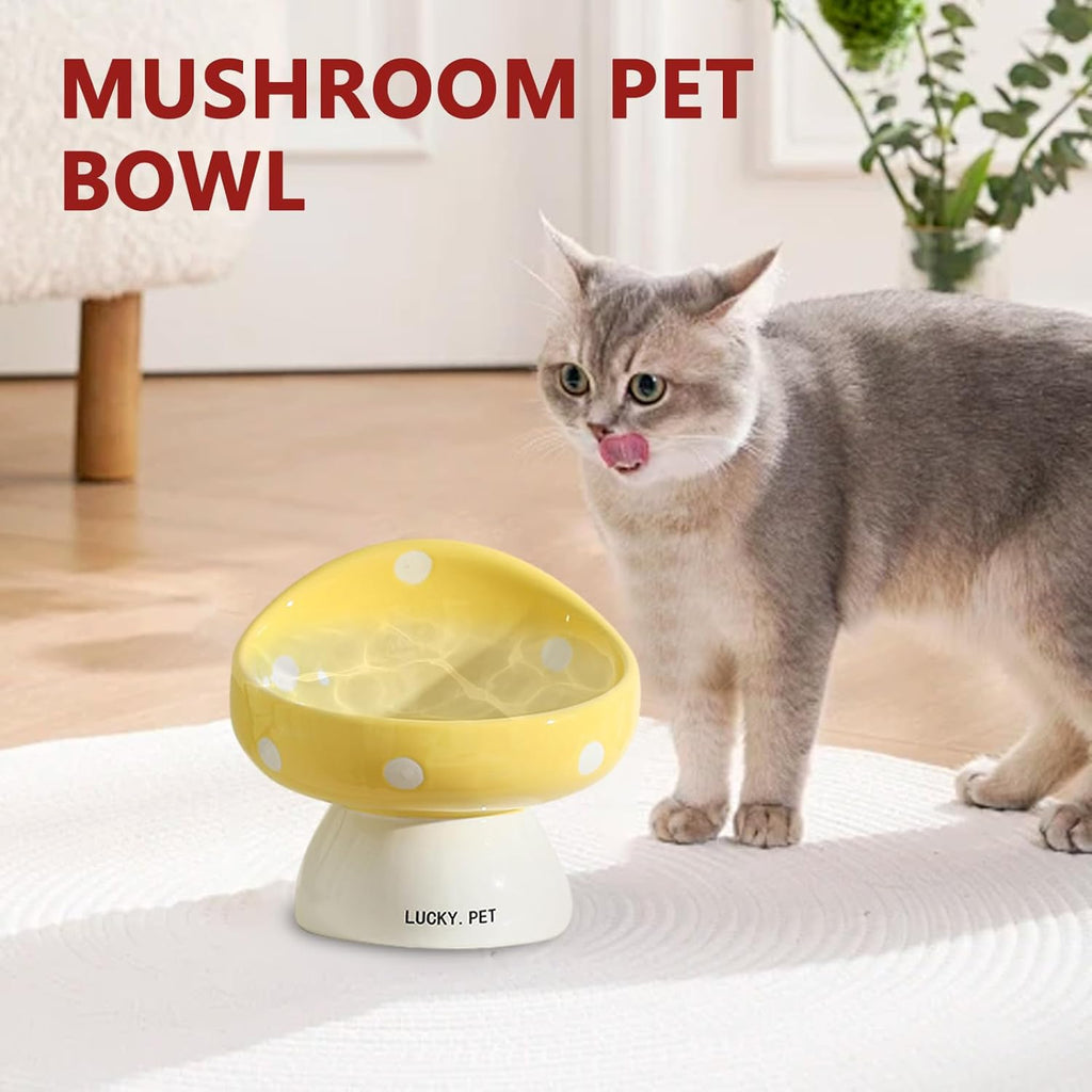 200ml Elevated Ceramic Cat Feeding Bowl