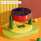 Adjustable-Height Cat Bowl in Red or Pink