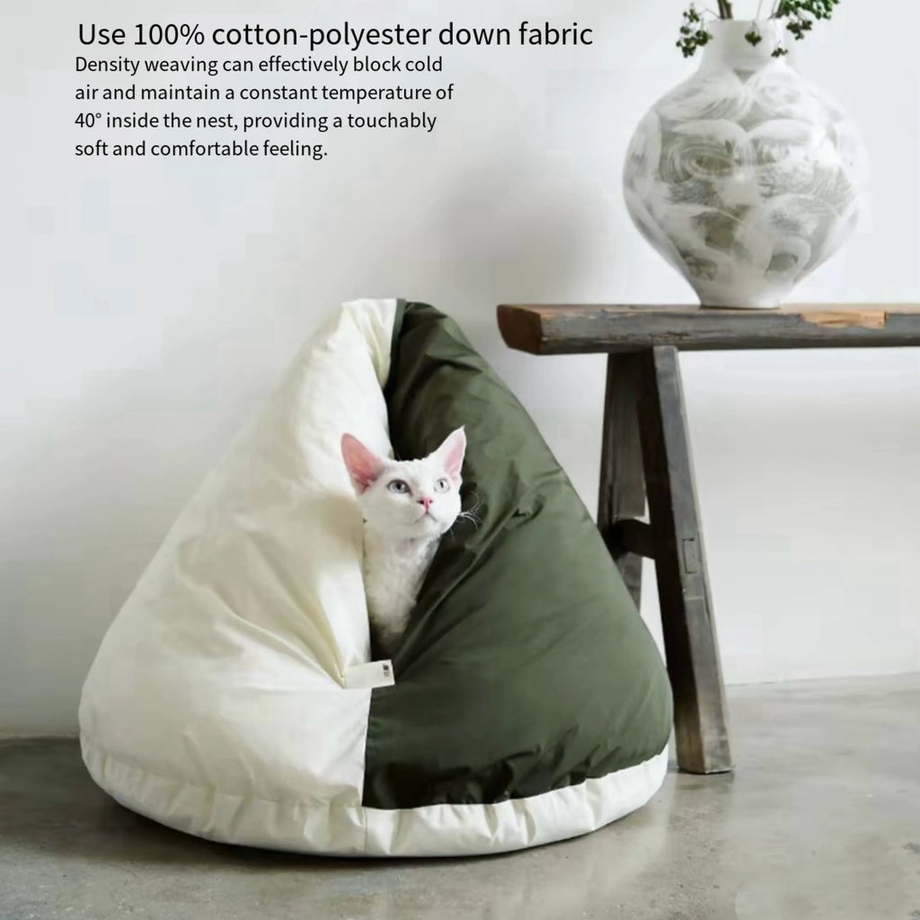 Beanbag-Style Cat Cave Bed – 4 Designs