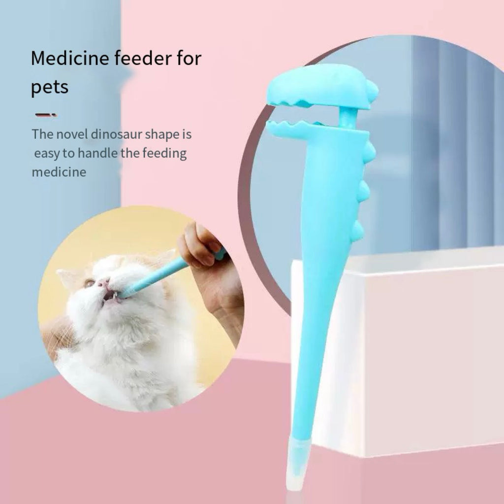 Dinosaur-Shaped Pet Pill and Liquid Medicine Feeder – 2 Colors
