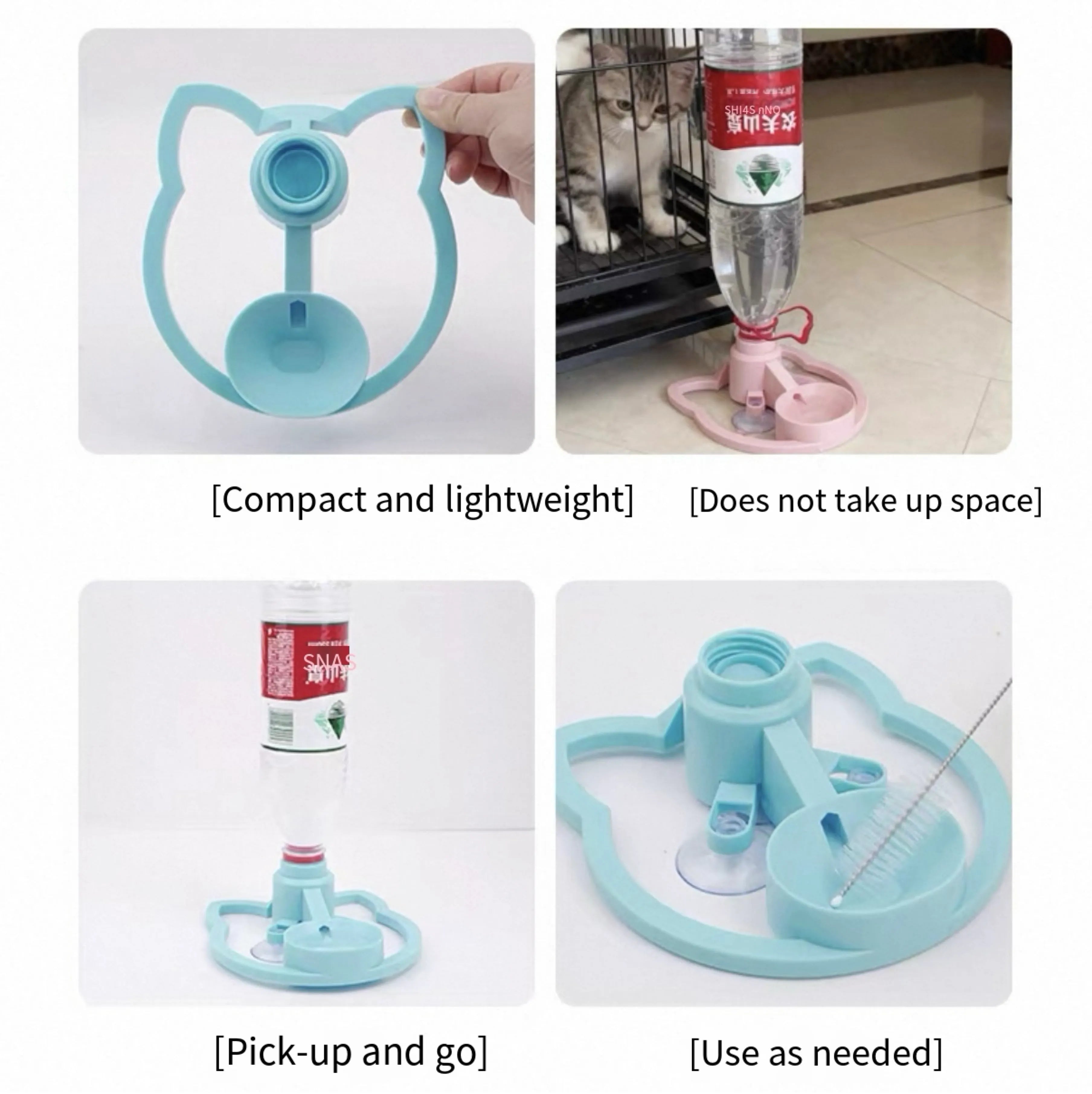 Portable Bottle-Fed Gravity Pet Water Dispenser – 2 Colors