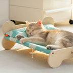 Indoor Cat Bed in Green or Pink