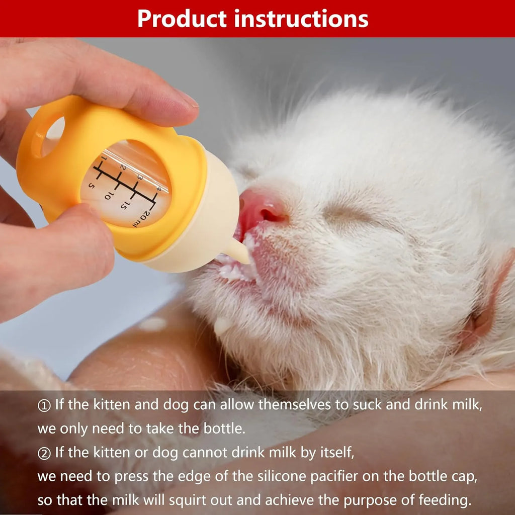 Measured Nursing Bottle for Puppies & Kittens – 20 or 80 ml