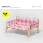 Wooden Cat Sofa Bed with Canvas Seat