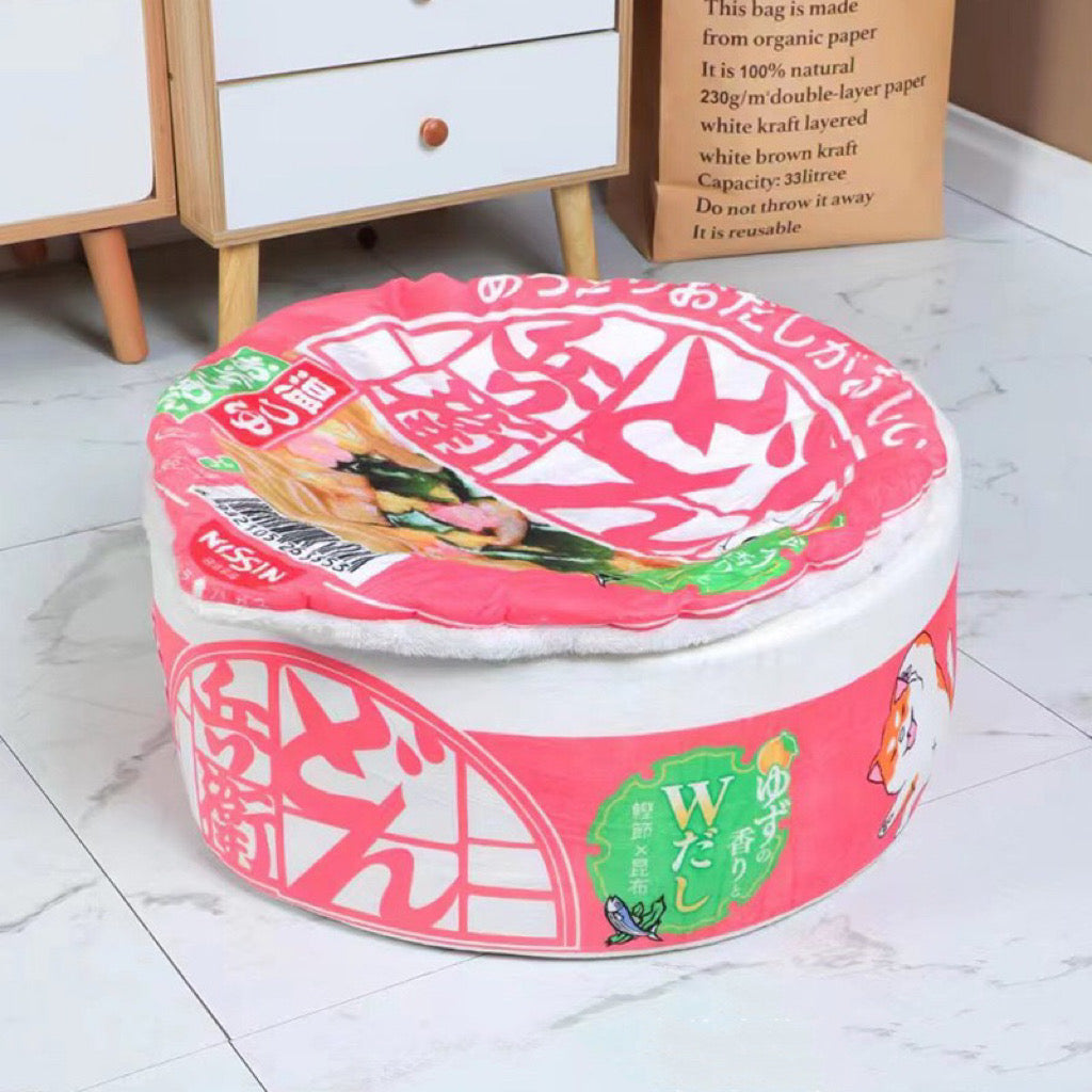 Instant Noodle Cup Cat Bed with Lid – 3 Sizes