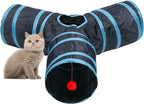 3-Way Collapsible Cat Tunnel with Play Ball – 7 Styles