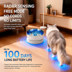 Magnetic-Drive Cat Water Fountain with Stainless Steel Bowl