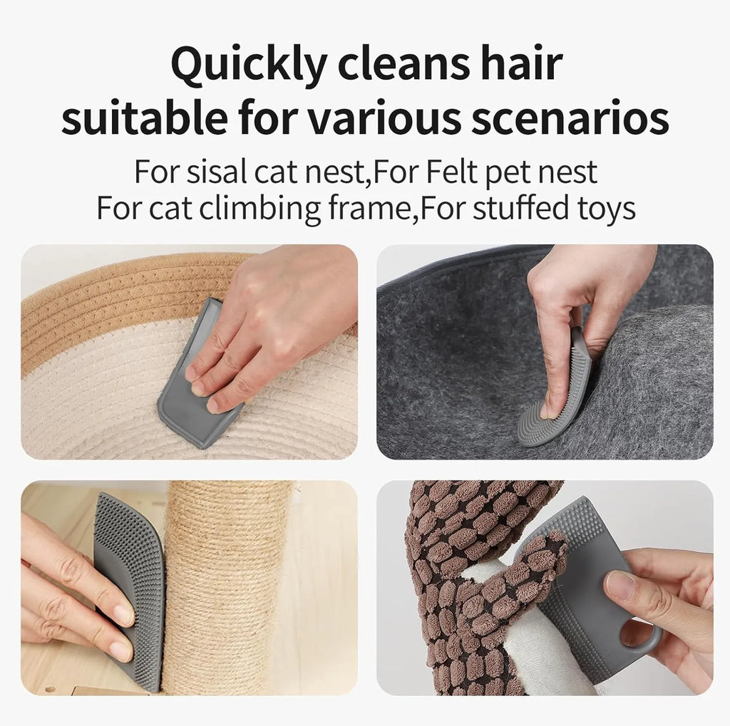 Washable Rubber Pet Hair Remover Scraper – Multiple Styles