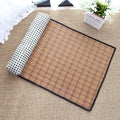 Breathable Rattan-Weave Pet Mat with Pillow – 5 Colors, 3 Sizes