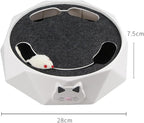 Interactive Rotating Mouse Track Cat Toy with Felt Scratcher
