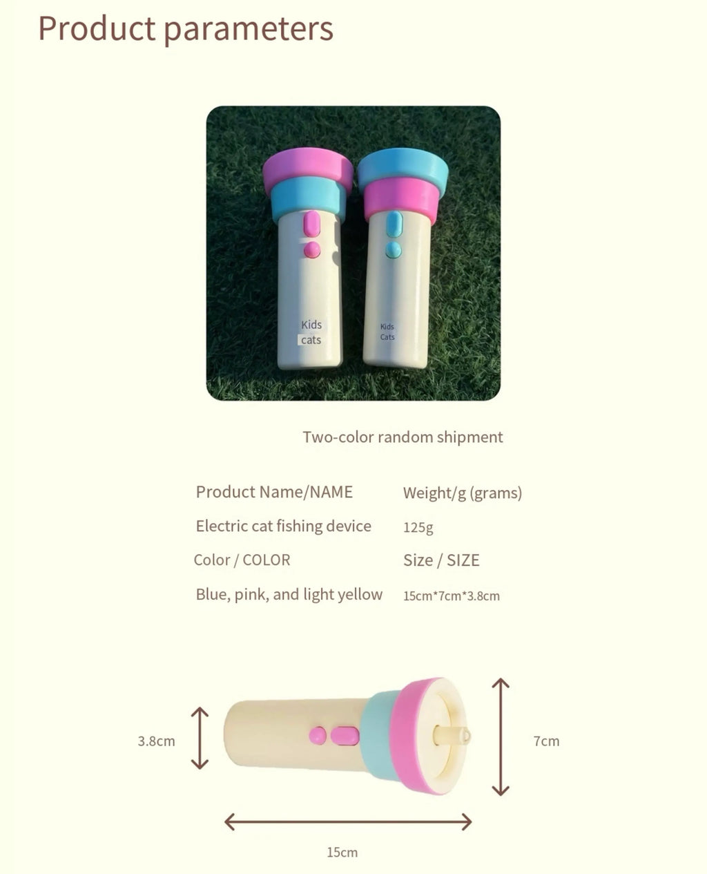 Electric Cat Teaser Launcher with Plush Ball Heads