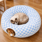 Plush Donut Cat Tunnel Bed – 4 Colors