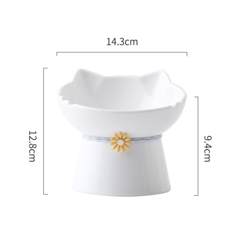 Raised Ceramic Cat Food & Water Bowls – Single or Set
