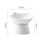 Raised Ceramic Cat Food & Water Bowls – Single or Set