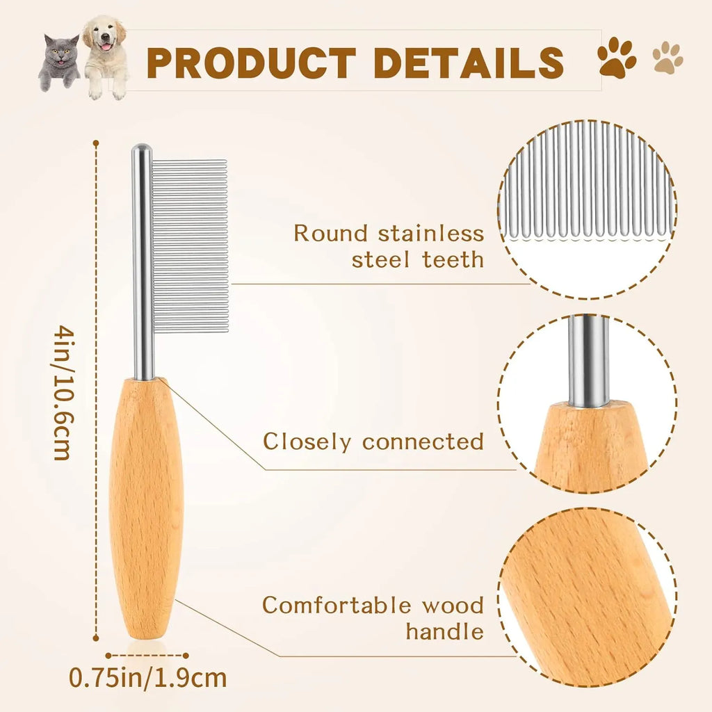 4-Inch Fine-Tooth Pet Face & Finishing Comb