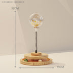Spring-Mounted Interactive Cat Treat Dispenser Toy