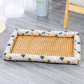 Rattan-Weave Pet Cooling Mat with Bolster – 5 Styles, 5 Sizes