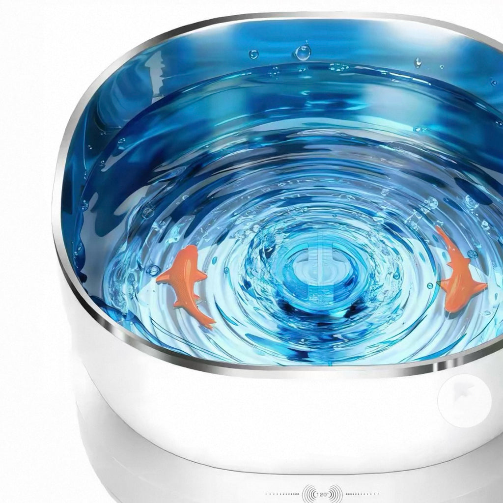Magnetic-Drive Cat Water Fountain with Stainless Steel Bowl