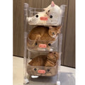 Plastic Storage Rack. Kids Toy Storage Organiser. Multi-layer Storage Rack. Plastic Trolley. Transparent. Movable Baby Bookcase