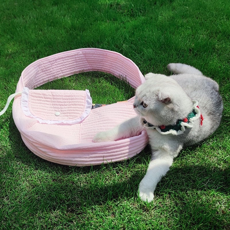 Quilted Pet Sling Carrier for Cats & Small Dogs – S to L