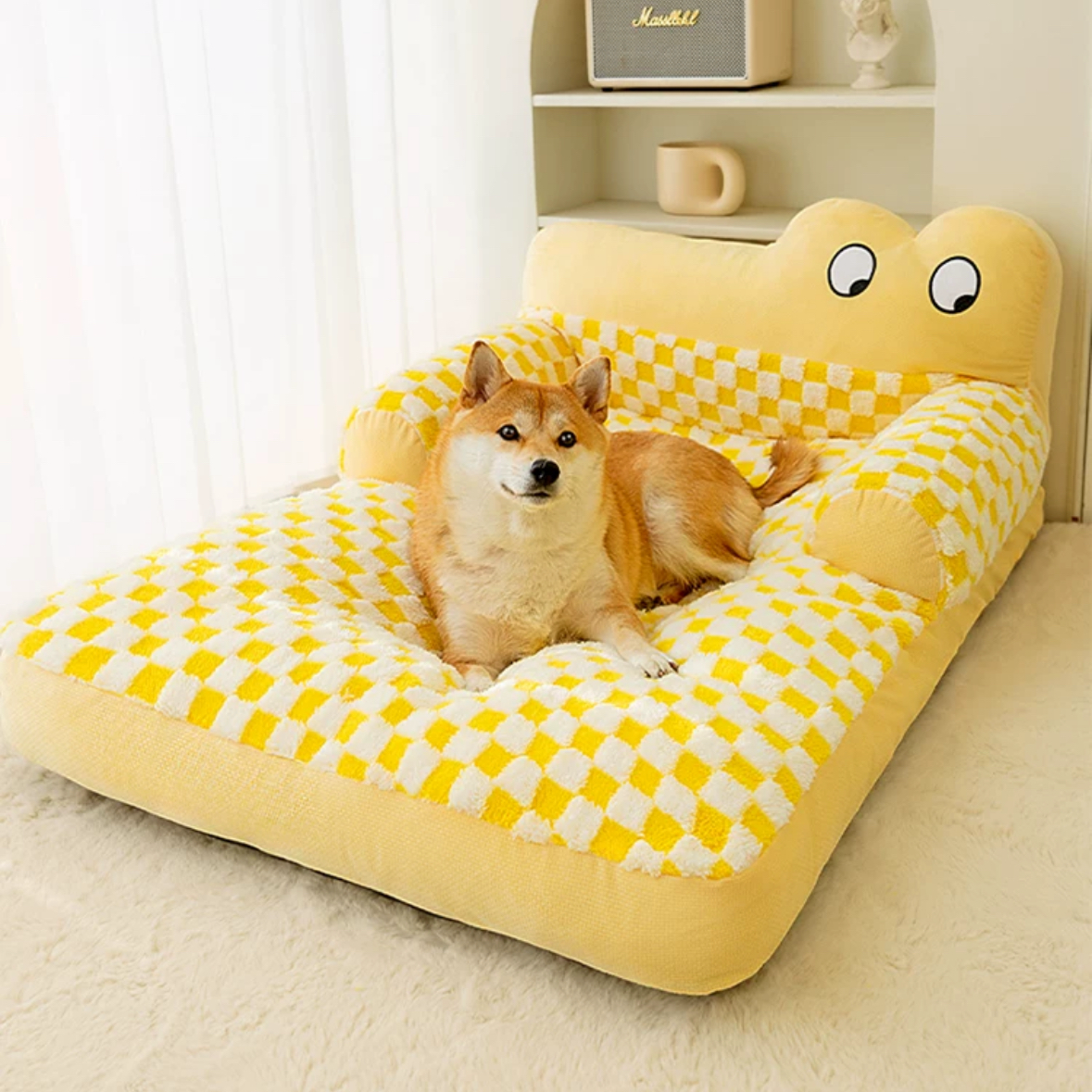 Washable Plush Dog Sofa Bed with Nonslip Base – 2 Sizes
