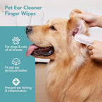 Pet Dental Finger Wipes for Dogs and Cats – 40 Count