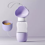 2-in-1 Travel Pet Water Bottle & Food Container – 12 + 7 oz