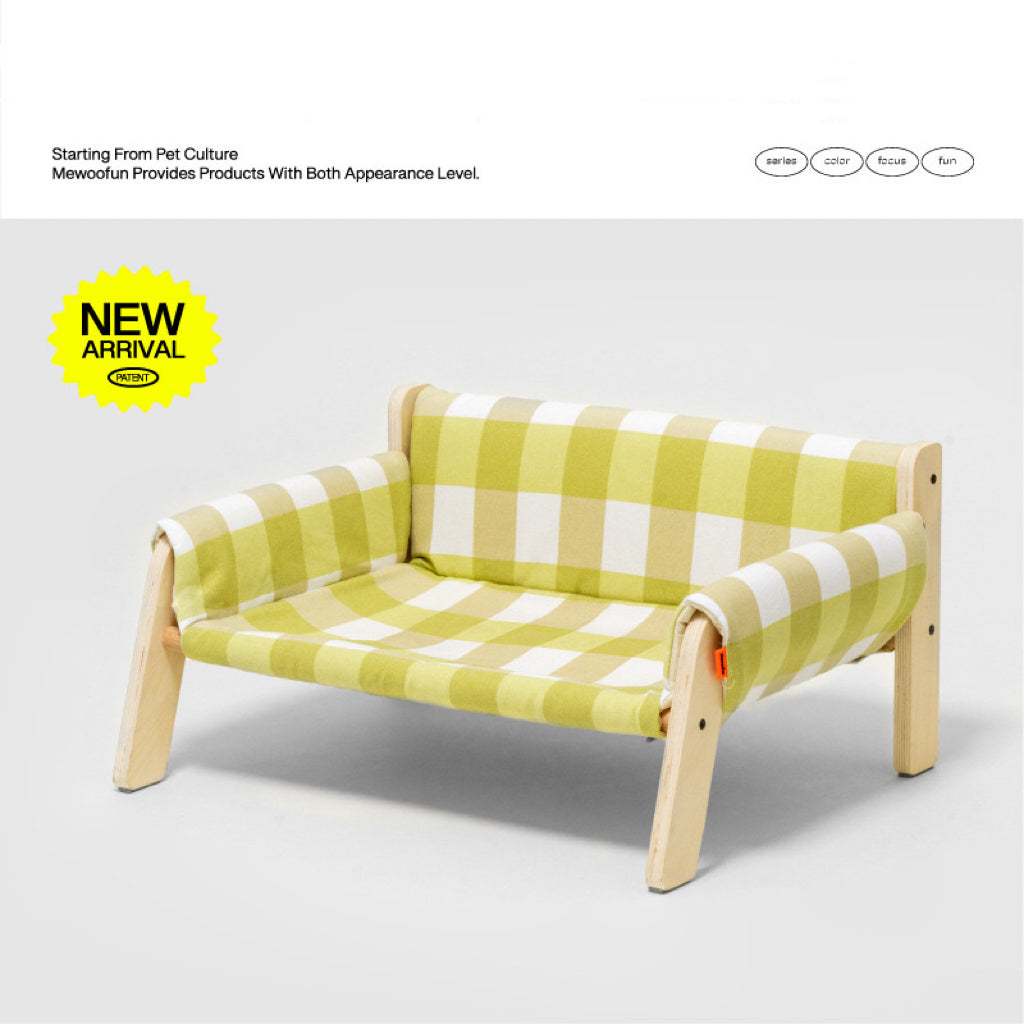 Wooden Cat Sofa Bed with Canvas Seat