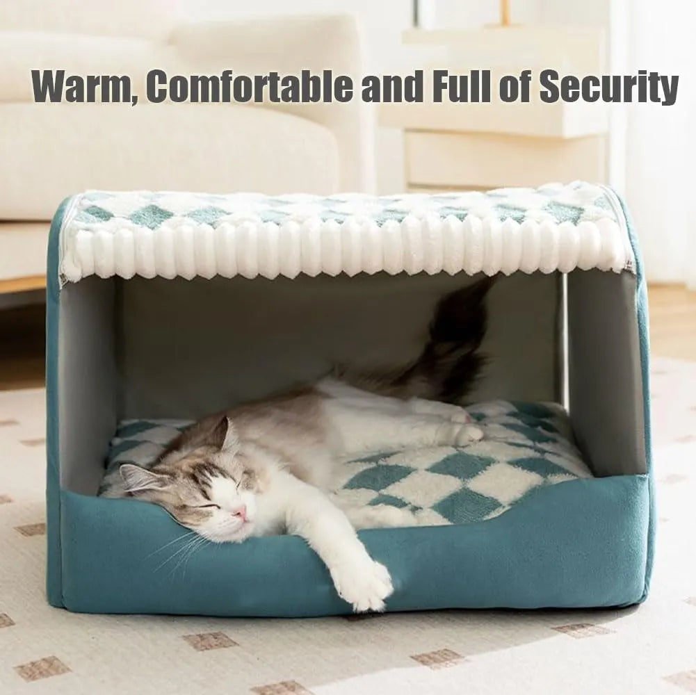 Cozy Pet House.Foldable Warm Kennel Dog/Cat Bed