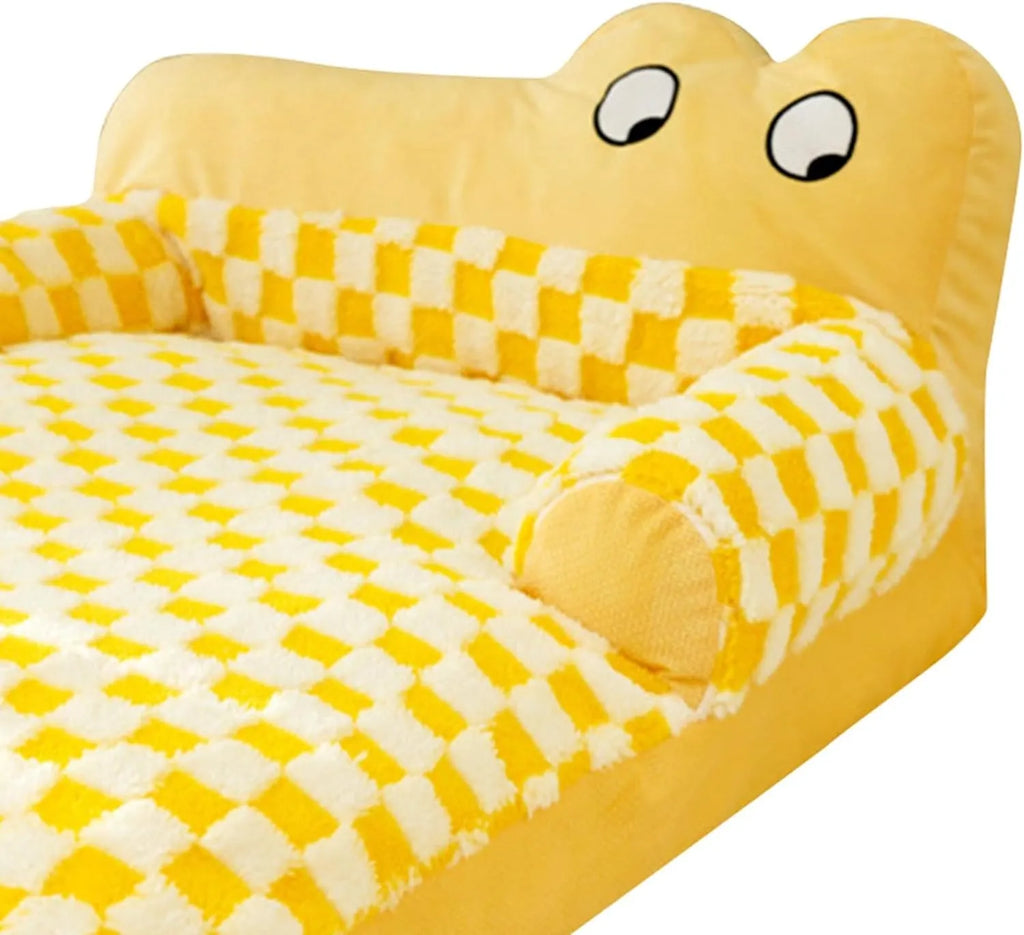 Washable Plush Dog Sofa Bed with Nonslip Base – 2 Sizes