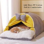 Washable Faux-Fabric Cat Cave Sleeping Bag