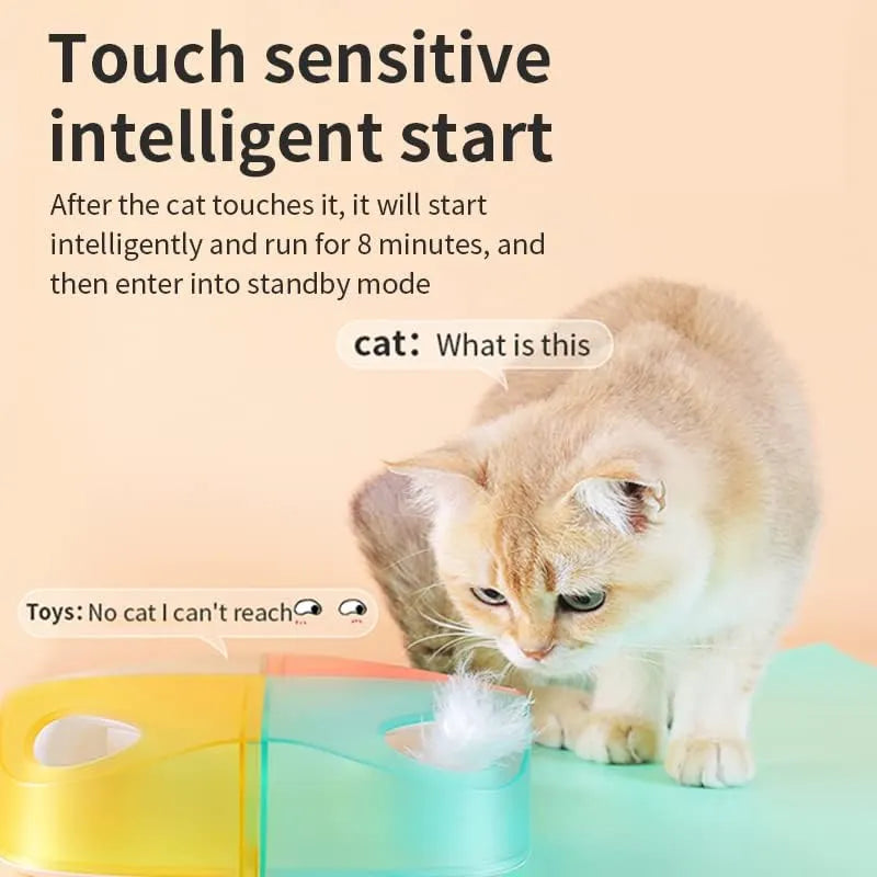 Motion-Activated Rechargeable Feather Cat Toy – 13 Options